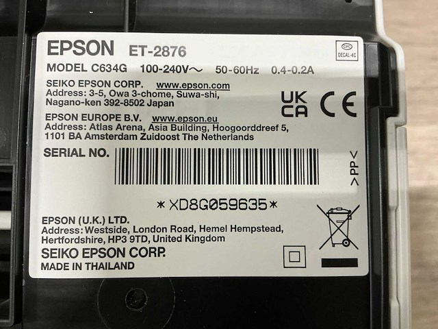 Epson et-2876 printer - afbeelding 8 van  8