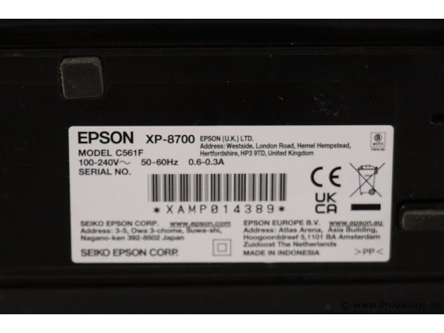 Epson expression photo multifunctionele inkjetprinter xp-8700 - model c561f - afbeelding 5 van  5