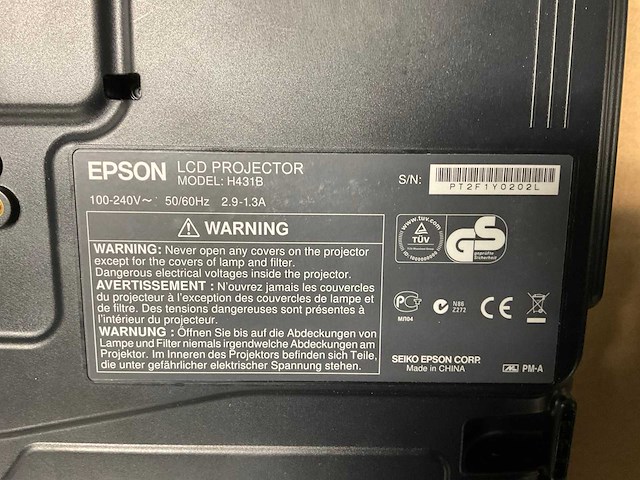 Epson h431b projector - afbeelding 3 van  3