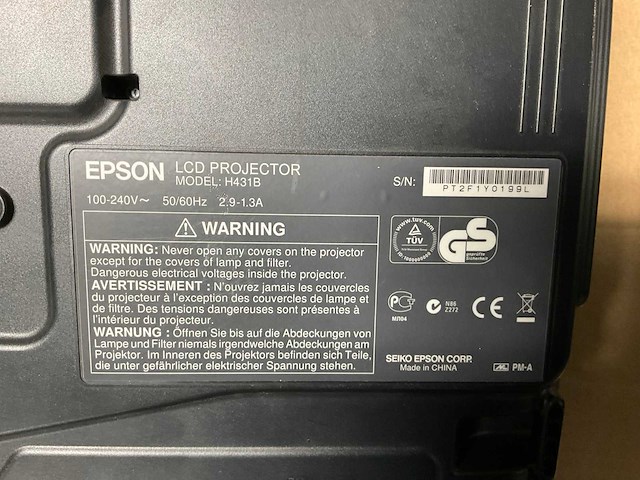 Epson h431b projector - afbeelding 5 van  5