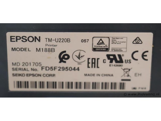 Epson tm-u220b impact bonprinter m188b - afbeelding 3 van  5