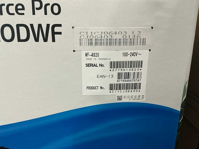 Epson workforce pro wf-4820dwf printer - afbeelding 2 van  2