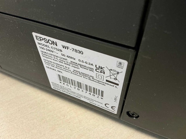 Epson workforce wf-7830 inktjetprinter - afbeelding 5 van  5