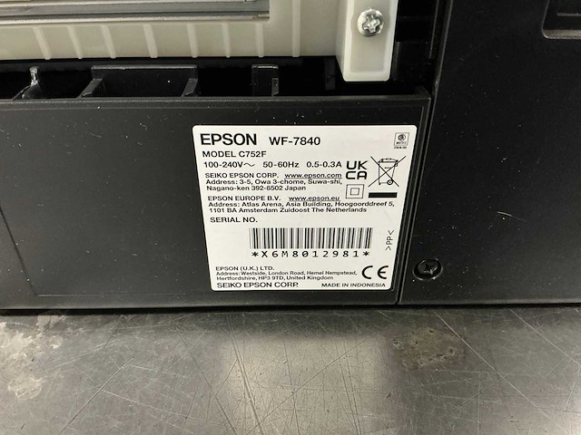 Epson workforce wf-7840 printer - afbeelding 5 van  13