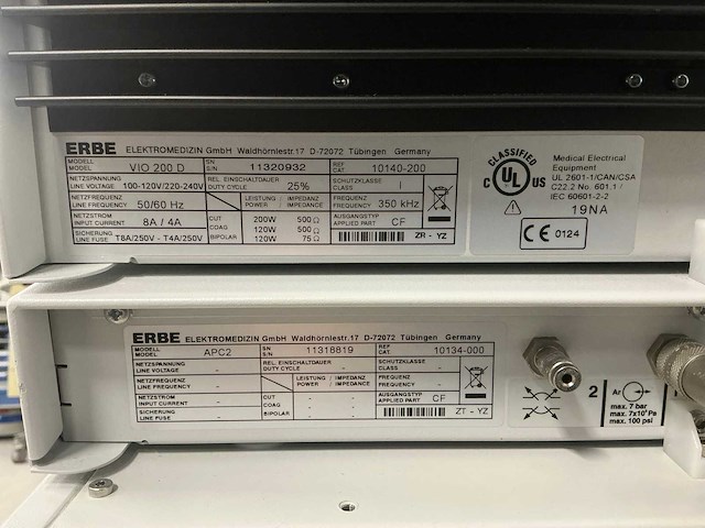 Erbe - 2010 - vio 200d + argon - elektrochirurgisch systeem - afbeelding 5 van  5