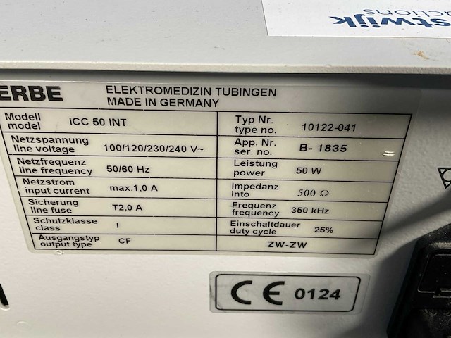Erbe - icc50 elektrochirurgietoestel - 2003 - afbeelding 6 van  6