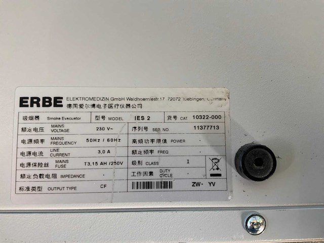 Erbe - smoke evacuator - afbeelding 6 van  6