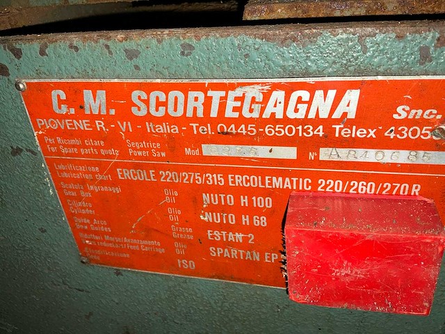 Ercole e275 beugelzaagmachine - afbeelding 8 van  11