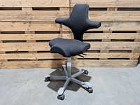 Ergonomische bureaustoel, håg, capisco 8106 (wool), met verrijdbaar zit-sta bureau - afbeelding 6 van  9