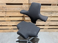 Ergonomische bureaustoel, håg, capisco 8106 (wool), met verrijdbaar zit-sta bureau - afbeelding 7 van  9