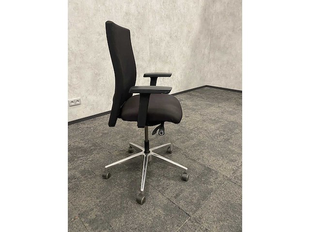 Ergonomische bureaustoel zwart-chroom - afbeelding 7 van  11