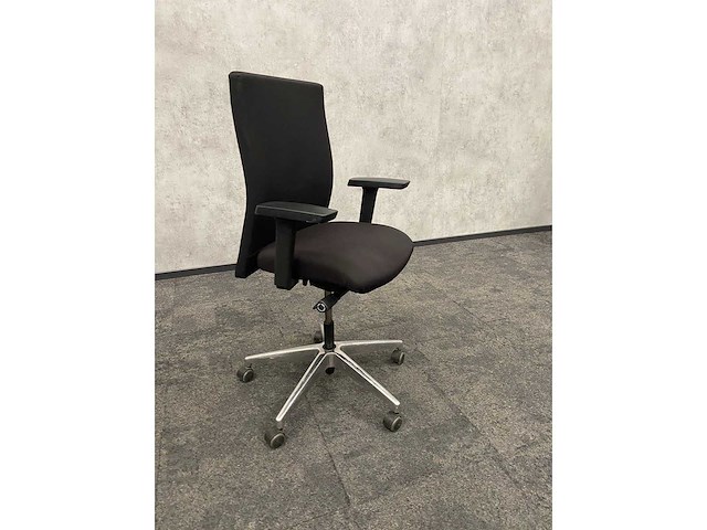 Ergonomische bureaustoel zwart-chroom - afbeelding 6 van  11
