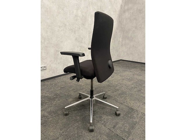 Ergonomische bureaustoel zwart-chroom - afbeelding 9 van  11