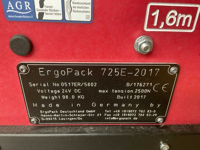 Ergopack 725 e verpakkingsmachine - afbeelding 6 van  7