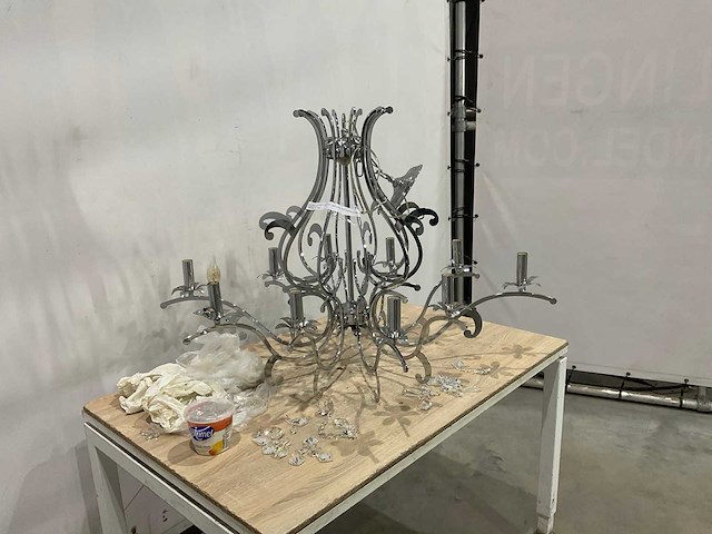 Eric kuster xl zilver kroonluchter - afbeelding 2 van  7