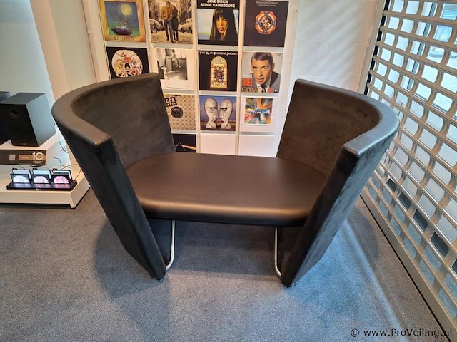 Erik jørgensen design bank - leer - 155x100x85cm - afbeelding 4 van  8