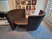 Erik jørgensen design bank - leer - 155x100x85cm - afbeelding 5 van  8