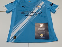 Erling braut haaland shirt - manchester city puma, blauw, gesigneerd, m - afbeelding 2 van  4