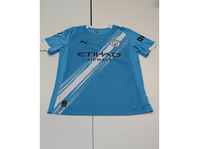 Erling braut haaland shirt - manchester city puma, blauw, gesigneerd, m - afbeelding 4 van  4