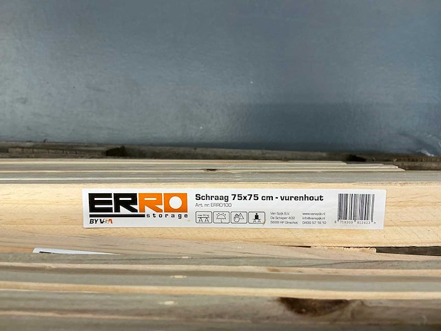 Erro schragen 75x75cm vurenhout (13x) - afbeelding 2 van  2