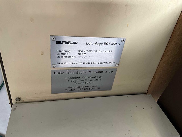 Ersa lötanlage est 350c golfsolder/soldeerinstallatie - afbeelding 5 van  15