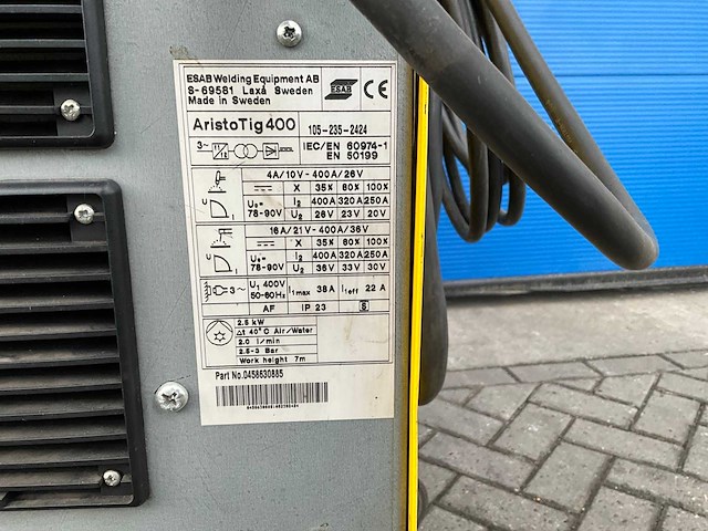 Esab - aristotig400 - watergekoeld lasapparaat - afbeelding 6 van  16