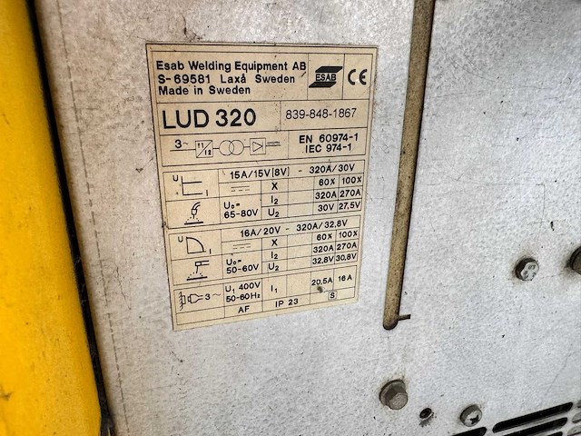 Esab - mek 44 c - tig-lasmachine - 1997 - afbeelding 7 van  9