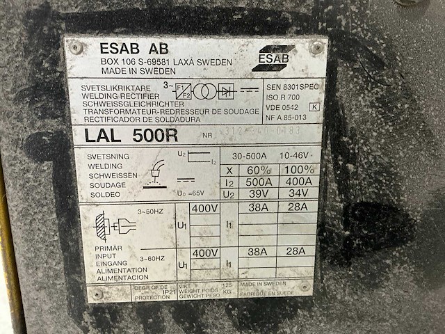 Esab aristorob 500 mig lasapparaat - afbeelding 5 van  5