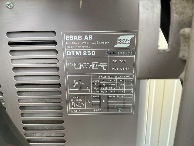 Esab aristotig 250 ac/dc lasapparaat - afbeelding 7 van  7