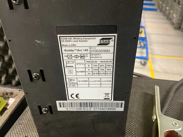 Esab buddy arc 145 elektrode lasapparaat - afbeelding 6 van  6