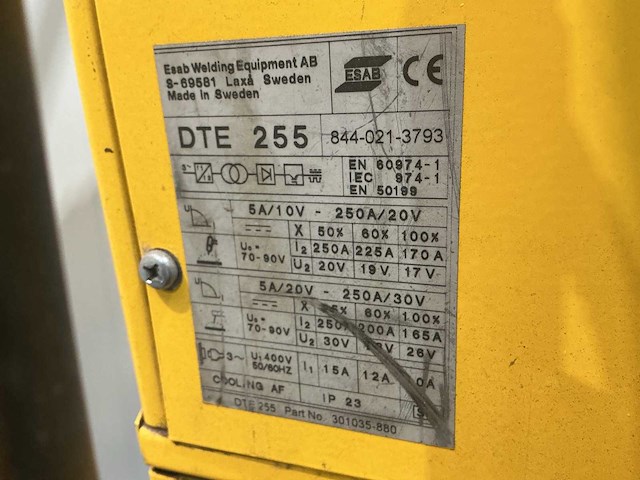 Esab dte 255 lasapparaat - afbeelding 8 van  8