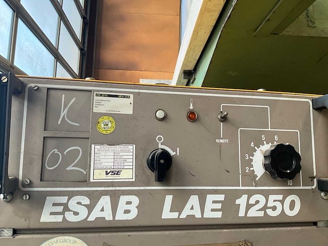Esab lae 1250 onder poederdek laskolom - afbeelding 4 van  26