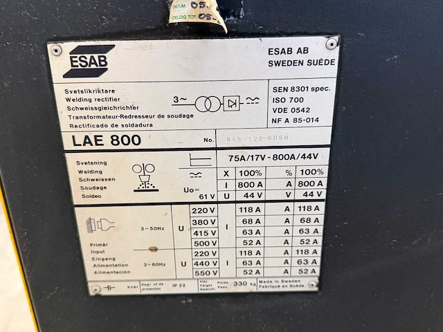 Esab lae lasmachine (2x) - afbeelding 2 van  2