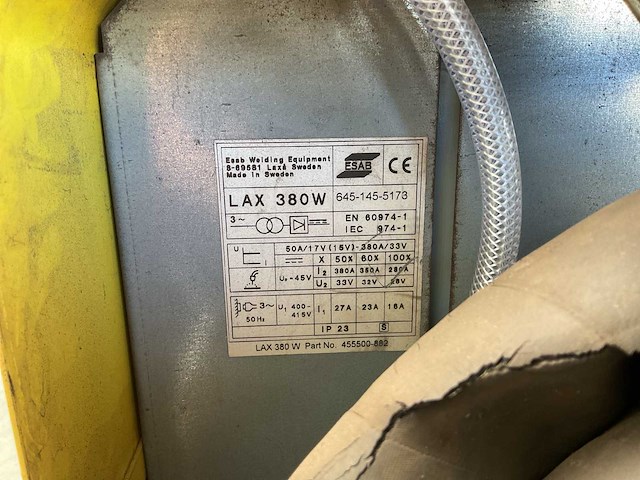 Esab lax 380w lasapparaat - afbeelding 9 van  9