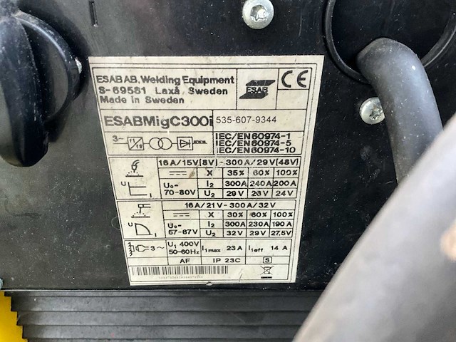 Esab mig c300i mig lasapparaat - afbeelding 7 van  7