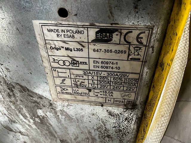 Esab mig l305 draad lasmachine - afbeelding 1 van  1