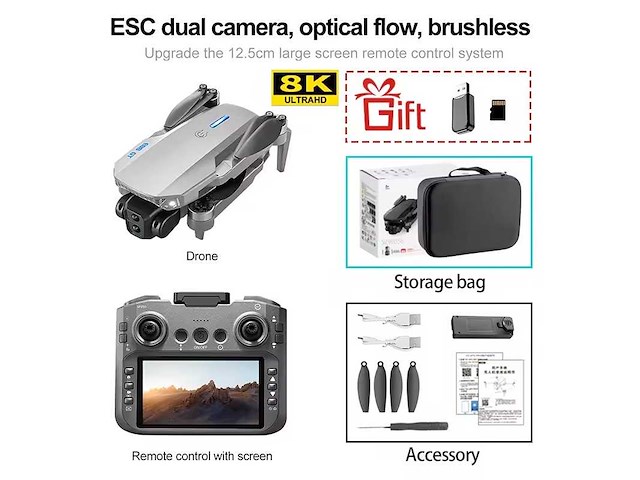 Esc 8k dual camera - drone - afbeelding 1 van  10