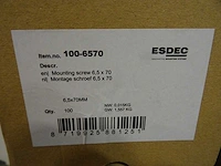 Esdec - 100-6570 - montageschroef 6,5x70 (950x) - afbeelding 2 van  2