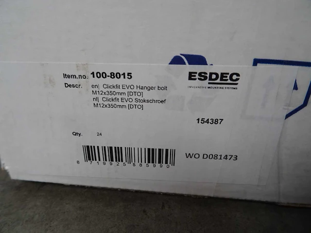 Esdec - clickfit evo - stokschroef (312x) - afbeelding 3 van  4