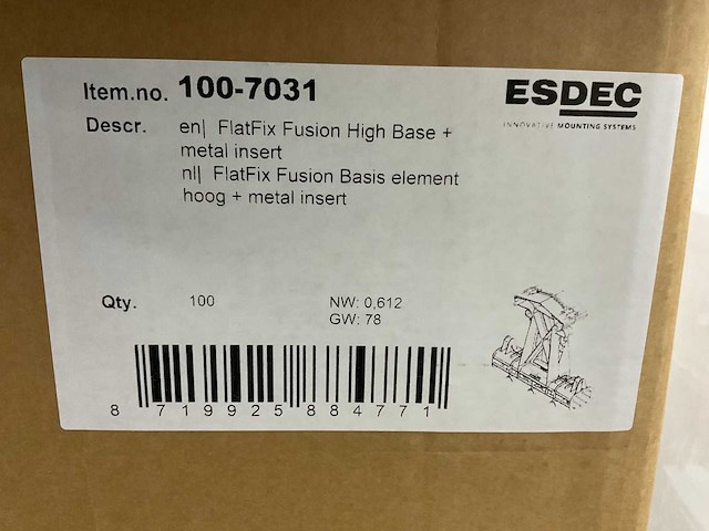Esdec - flatfix fusion - hoge basis element (110x) - afbeelding 3 van  5
