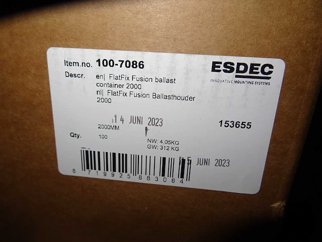 Esdec - flatfix fusion 2000 - ballasthouder (790x) - afbeelding 4 van  4