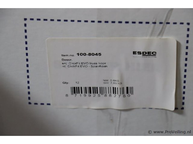 Esdec clickfit evo spanthaak 100-8045 - 16 dozen ''á 12 stuks - afbeelding 4 van  4
