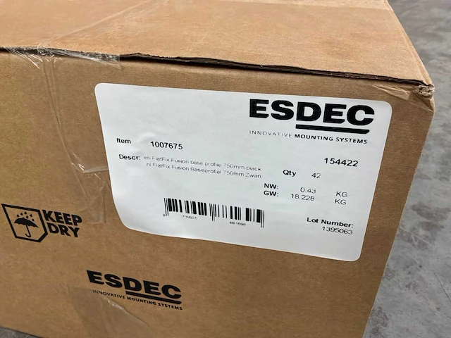Esdec flatfix fusion basisprofiel 750 mm zwart (54x) - afbeelding 7 van  7