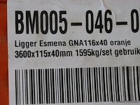 Esmena liggers bm005-046-03 | gna 116x40 oranje - 4 stuks & staanders - 2 stuks - afbeelding 3 van  7