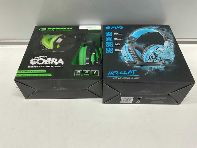 Esparanza, hellcat gaming headset, backlit stereo headset headset (2x) - afbeelding 2 van  8