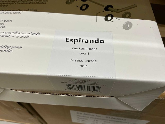 Espirando vierkant rozet deurbeslag (96x) - afbeelding 3 van  3