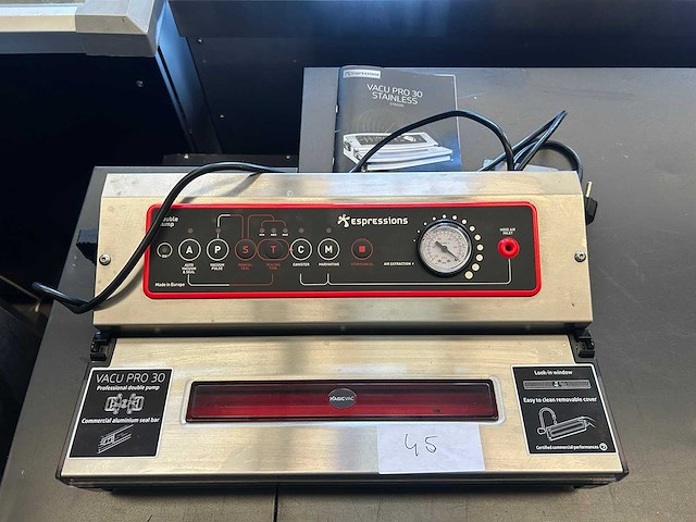 Espressions - vacu pro 30 stainless ep6500 - professionele vacumeermachine - afbeelding 1 van  6