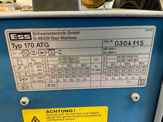 Ess 170 atg tig-lasmachine - afbeelding 1 van  6