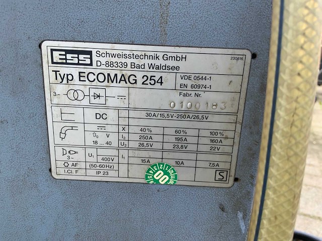 Ess ecomag 254 mig lasapparaat - afbeelding 7 van  7