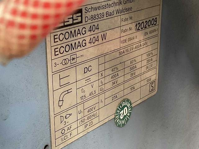 Ess ecomag 404 lasmachine - afbeelding 2 van  6